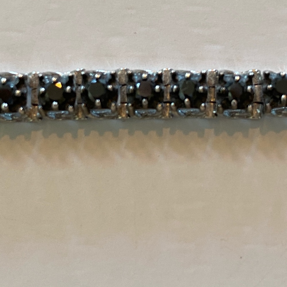 925 black diamond bracelet with insert clasp